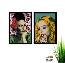 Kit Quadro Decorativo Moderno 2 peças de 40x60 com Moldura