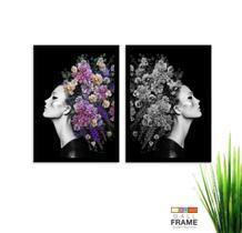 Kit Quadro Decorativo Moderno 2 peças de 40x60 com Moldura