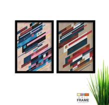 Kit Quadro Decorativo Moderno 2 peças de 40x60 com Moldura