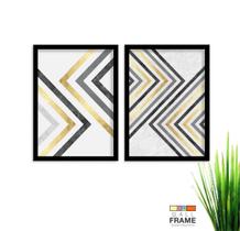 Kit Quadro Decorativo Moderno 2 peças de 40x60 com Moldura