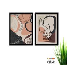 Kit Quadro Decorativo Moderno 2 peças de 40x60 com Moldura