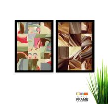Kit Quadro Decorativo Moderno 2 peças de 40x60 com Moldura Kit Quadro Decorativo Moderno 2 peças de 40x60 com Moldura