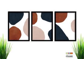 Kit Quadro Decorativo Moderno 3 peças de 40x60 com Moldura Kit Quadro Decorativo Moderno 3 peças de 40x60 com Moldura