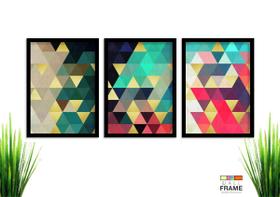 Kit Quadro Decorativo Moderno 3 peças de 40x60 com Moldura Kit Quadro Decorativo Moderno 3 peças de 40x60 com Moldura