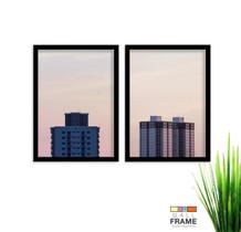 Kit Quadro Decorativo Prédios Moderno 2 peças de 40x60 210