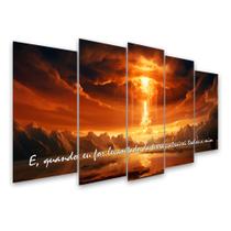 Kit Quadro Decorativo Religioso Para Sala de Estar 108x60cm A175 - Pallazio