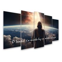 Kit Quadro Decorativo Religioso Para Sala de Estar 158x90cm A31 - Pallazio Kit Quadro Decorativo Religioso Para Sala de Estar 158x90cm A31 - Pallazio