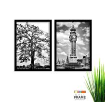 Kit Quadro Decorativo Vermelho Moderno 2 peças de 40