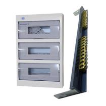 Kit quadro distribuição emb 36 disjun fumê weg + barramento Kit quadro distribuição emb 36 disjun fumê weg + barramento
