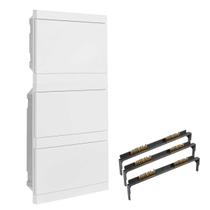 Kit Quadro Distribuição Embutir para 36 Disjuntores e 3 Barramentos Strahl Kit Quadro Distribuição Embutir para 36 Disjuntores e 3 Barramentos Strahl