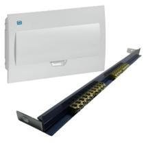 Kit Quadro Distribuição Sobrepor 18 Disj + Barrament 18 Disj Kit Quadro Distribuição Sobrepor 18 Disj + Barrament 18 Disj