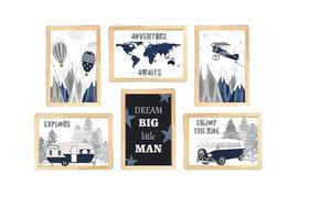 Kit quadro mundi & balão decorativo quarto criança enxoval bebê