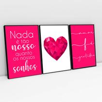 Kit Quadro Nada é Tão Nosso Decorativo