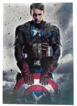 Kit Quadro Placa MDF Herois Marvel Capitão América 4 placas