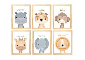 kit quadro safari infantil decoração quarto bebê kit quadro safari infantil decoração quarto bebê