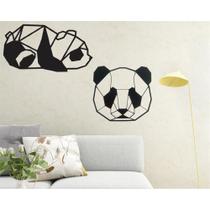 kit quadro vazado panda decorativo geométrico sala quarto fofo aplique de Parede Quarto Sala Enfeite Decorativo