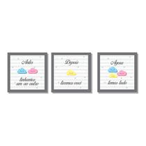 Kit quadros antes tínhamos um ao outro céu nuvens família