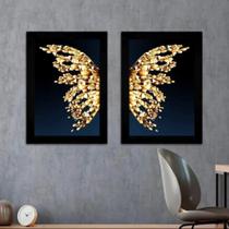 Kit quadros borboleta 73x53x3