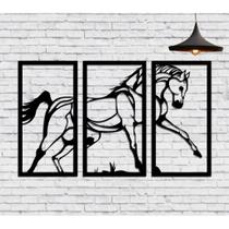 kit quadros cavalo - Medida 80 X 120 Cm mdf preto kit quadros cavalo - Medida 80 X 120 Cm mdf preto
