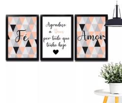 Kit Quadros Decoração 5 pçs Grande Frases"