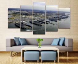 Kit Quadros Decoração Aviões Navios Militar" Kit Quadros Decoração Aviões Navios Militar"