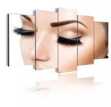 Kit Quadros Decoração Cílios Olhos Cor Color"