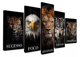 Kit Quadros Decoração Copa Motivacional Leão" Kit Quadros Decoração Copa Motivacional Leão"