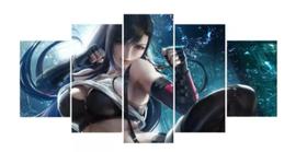 Kit Quadros Decoração Fantasy Vii 7 Tifa Lockhart Beautiful Figt"