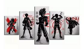 Kit Quadros Decoração Goku One Punch Luffy Naruto" Kit Quadros Decoração Goku One Punch Luffy Naruto"