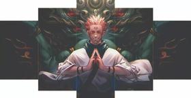 Kit Quadros Decoração Jujutu Kaisen Quadro Sukuna Selo De Mão Painel" Kit Quadros Decoração Jujutu Kaisen Quadro Sukuna Selo De Mão Painel"