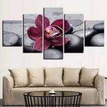 Kit Quadros Decoração Orquídeas Pedras Flores" Kit Quadros Decoração Orquídeas Pedras Flores"