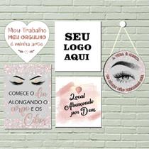 Kit Quadros Decorativo Cílios/Decoração studio de Beleza