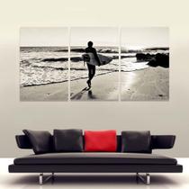 Kit Quadros Decorativos 120x60 Surfista Parede Sala