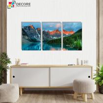 Kit Quadros Decorativos 3 Peças 40x60 Montanhas Paisagens