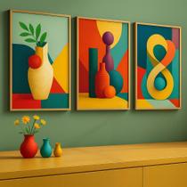 kit Quadros Decorativos estilo contemporâneo Decoração artístico Geométricos Modernos Hall Sala Escr kit Quadros Decorativos estilo contemporâneo Decoração artístico Geométricos Modernos Hall Sala Escr