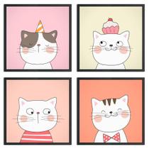 Kit Quadros Decorativos Gatinhos Fofurart Quarto De Criança Kit Quadros Decorativos Gatinhos Fofurart Quarto De Criança