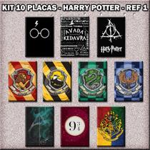 Kit Quadros Decorativos Harry Potter Escolas 13x20 10 Unidades