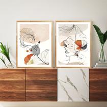 Kit Quadros Decorativos Mulher Empoderada Moldura Mel - Inove Papéis de Parede