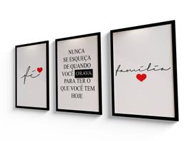 Kit quadros decorativos - Nunca se esqueça de quando você orava