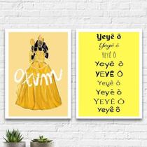 Kit Quadros Decorativos Oxum Yeyê 24X18Cm Com Vidro 2 Peças
