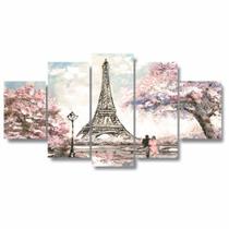 Kit Quadros Decorativos Paris Torre Eiffel Rosa Aquarela Kit Quadros Decorativos Paris Torre Eiffel Rosa Aquarela
