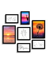 Kit Quadros Decorativos Por do Sol Mar Praia Paisagem Kit Quadros Decorativos Por do Sol Mar Praia Paisagem