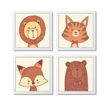 Kit Quadros Decorativos Quarto Infantil Animais Escandinavo Kit Quadros Decorativos Quarto Infantil Animais Escandinavo