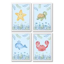 Kit Quadros Decorativos Quarto Infantil Fundo do Mar Kit Quadros Decorativos Quarto Infantil Fundo do Mar
