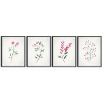 Kit Quadros Decorativos Serenidade Floral Arte Delicada