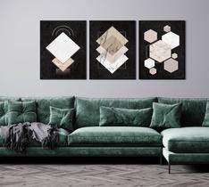 Kit Quadros Formas Geométricas Triangulares Hexagonais