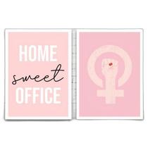 Kit Quadros Home Office Feminino 24X18Cm - Com Vidro 2 Peças