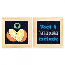 Kit Quadros Metade Da Laranja - Namorados