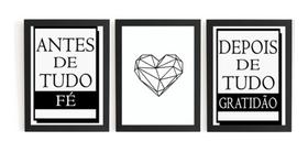 Kit Quadros Minimalistas Antes De Tudo Fé Depois Gratidão Kit Quadros Minimalistas Antes De Tudo Fé Depois Gratidão