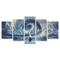 Kit Quadros Mosaico Quarto Feiticeiro Vortice Água Teen Jovem Ondas Azul Mar Kit Quadros Mosaico Quarto Feiticeiro Vortice Água Teen Jovem Ondas Azul Mar